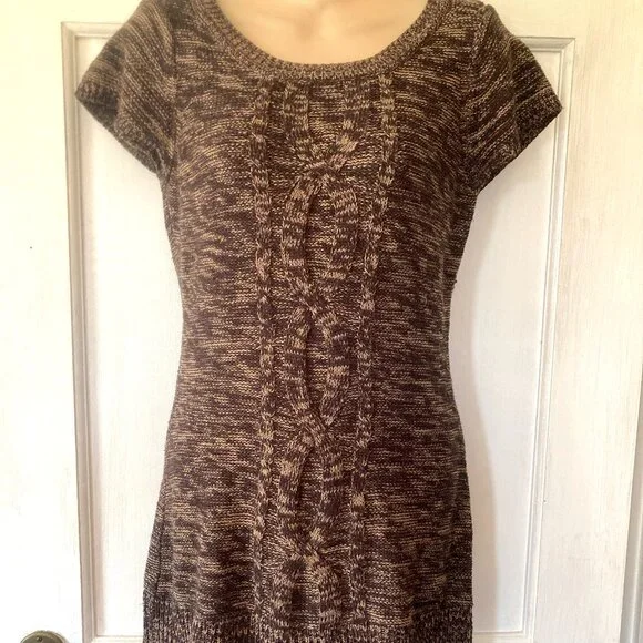 brown cable knit sweater dress Ashley Cable Knit Sweater Dress main image 0